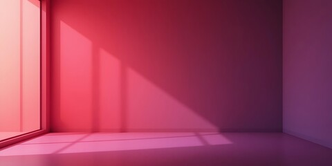 Pink Room Corner Sunlight Window Shadow