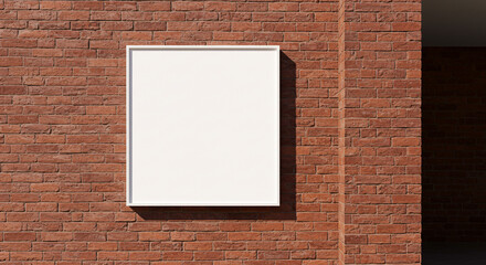 store sign empty display on wall outdoors, mock up