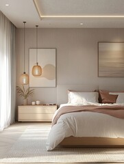 Serene Minimalist Bedroom Design With Neutral Tones