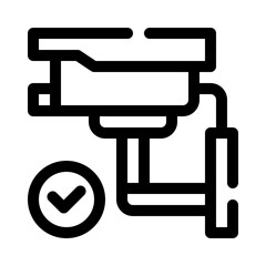 CCTV Camera line icon