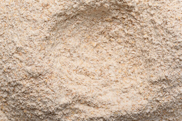 Whole wheat flour texture, prepared for making homemade bread