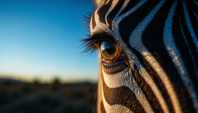 close up of a zebra 