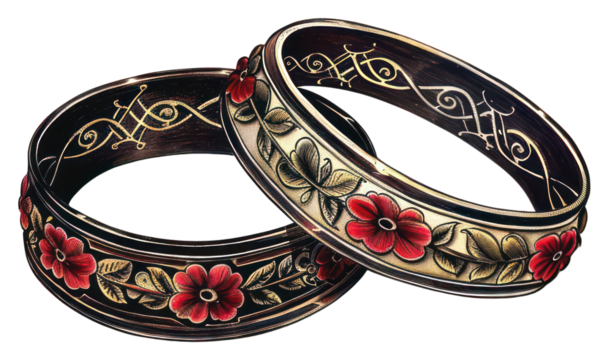 PNG Gothic wedding rings jewelry vintage style.