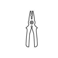 plier tool icon vector element design