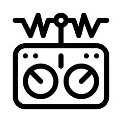 Remote control line icon