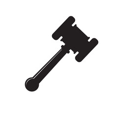 black hammer icon vector element design template
