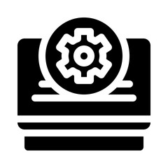 TV Repair glyph icon