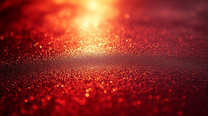 Red metal background with a brushed steel texture, reflecting light and showcasing a shiny iron plate. Modern and blurred empty space for captions, symbolizing chaos and industrial strength.


