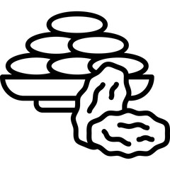 Date Fruit line icon