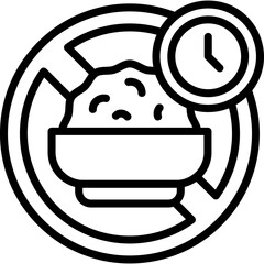 Fasting line icon