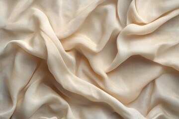 Soft Beige Fabric Draped Elegantly: A Textured Dream