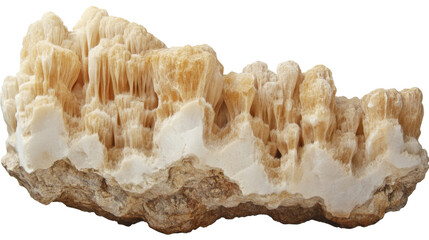 Obraz premium Aragonite mineral showing crystal formations on transparent background
