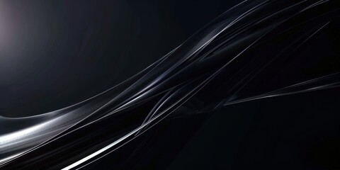 A sleek minimalist design against a deep black backdrop, Centralized thin concentric circles and light patterns, Contemporary minimalist style