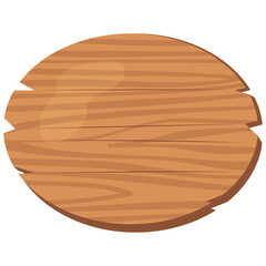 Wooden Sign Board Shape. Flat Cartoon Vector Illustration.