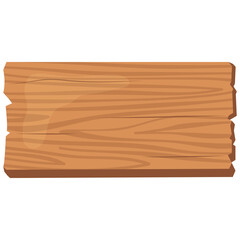 Wooden Sign Board Shape. Flat Cartoon Vector Illustration.