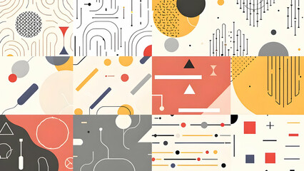 Geometric Patterns - Repeating shapes and lines for modern and abstract designs.