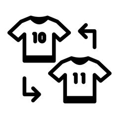 subtitution Line Icon