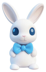 Fototapeta premium PNG 3d coquette rabbit illustration background bunny.