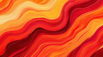Obraz premium Organic abstract patterns mimicking flowing lava, with bold red and orange streaks