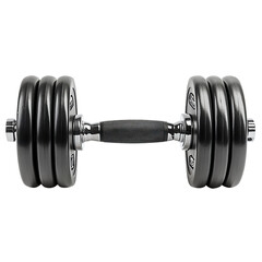 Naklejka premium Heavy dumbbell with textured grip for strength training