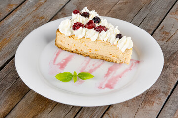 Lemon Pie with Berries and Chantilly Cream