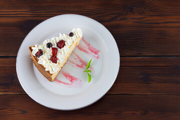 Lemon Pie with Berries and Chantilly Cream