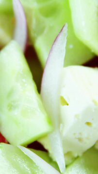 Fresh vegetables in plastic container