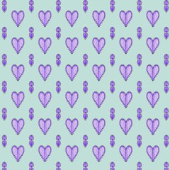 seamless pattern with hearts