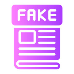 fake news gradient icon