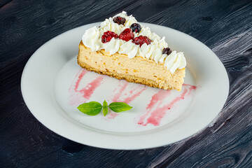 Lemon Pie with Berries and Chantilly Cream