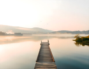 Fototapeta premium A Dreamlike Lakeside Escape