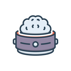 Color illustration icon for pet food