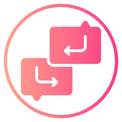 conversation gradient icon