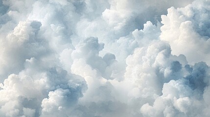 Fototapeta premium Soft White and Blue Cloudscape Texture