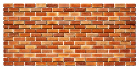 Brick wall texture, orange and red bricks, horizontal pattern, detailed masonry, weathered surface, rustic architecture