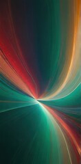 Abstract Swirling Hues of Teal, Emerald, and Burnt Sienna Converging at a Vanishing Point