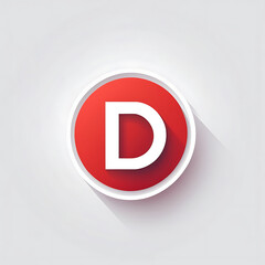 Obraz premium Bold Red Letter D for Typography and Branding Concepts