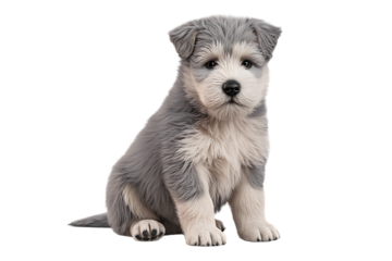 3D Puppy Dog Isolated on Transparent PNG Background