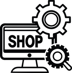 Modern Computer screen icon vector illustration, 3D Computer screen icon, 3D Computer screen icon line art, 3D Computer screen vector design
