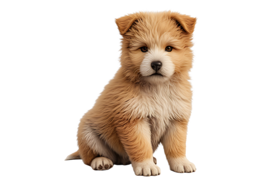 3D Puppy Dog Isolated on Transparent PNG Background