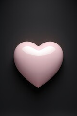 a close up of a pink heart shaped object on a black background