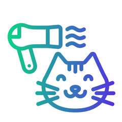 cat Line Gradient Icon