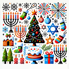 Fototapeta premium Christmas items (3)