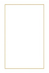 a close up of a white square with a gold border