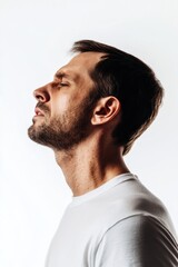 Obraz premium Profile of a Man in Contemplation