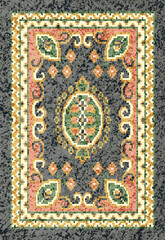 Geometrical Carpet Vector modern Pattern with texture and trending colors in high resolution
