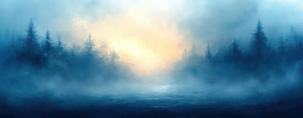 Fototapeta premium Monochromatic Abstract Painting with Gentle Glow and Soft Gradients