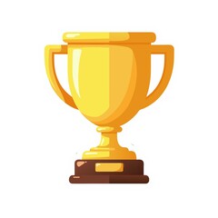 gold cup isolated on white