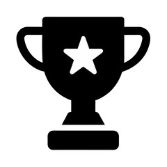 trophy cup isolated on black