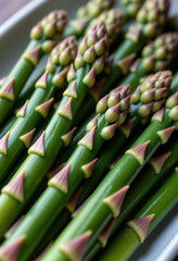 Green Asparagus Close-up Diagonal Composition